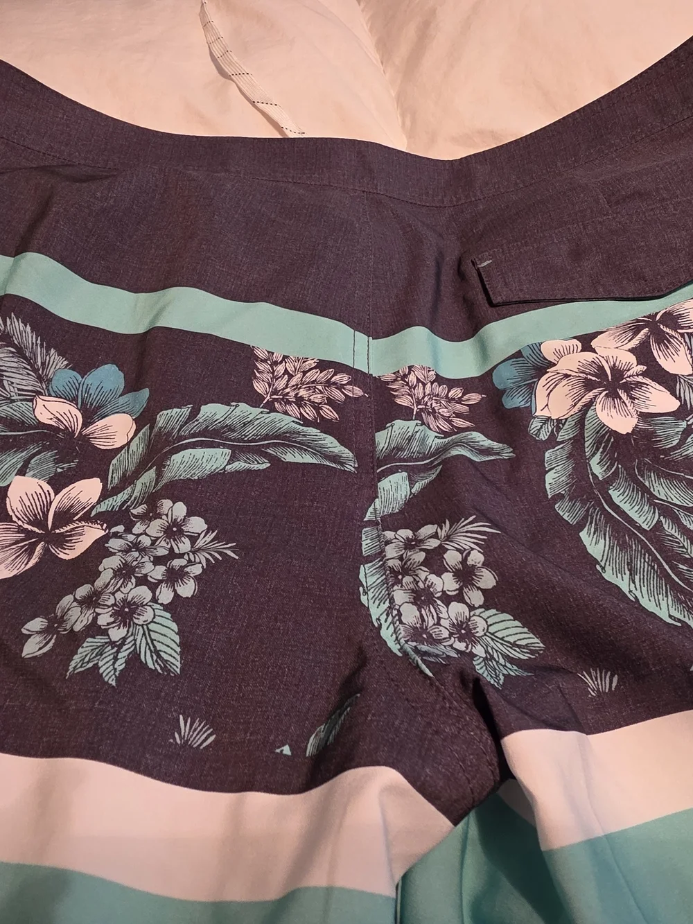 Goodfellow & Co Gray Swim Shorts with Red Waistband